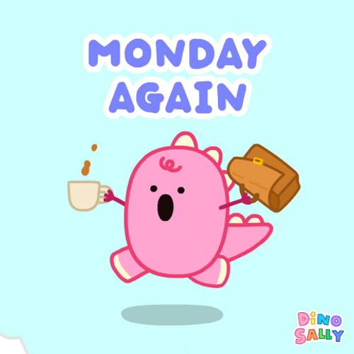 Busy Monday Dino Sally Frenzied Coffee Break GIF