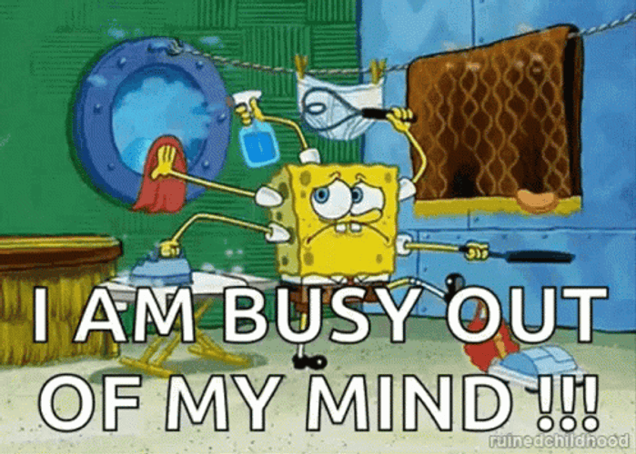 Busy Monday Frantic SpongeBob Squarepants GIF