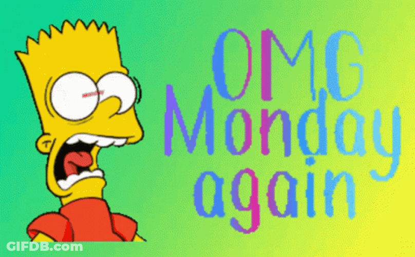 Busy Monday Panicking Bart Simpson GIF