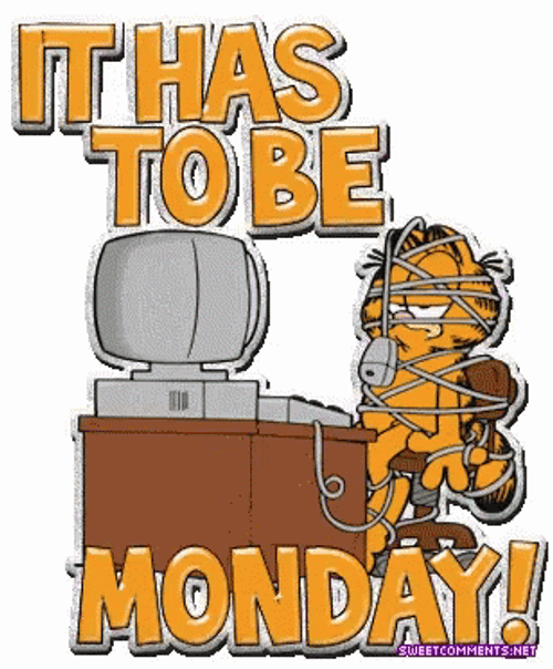 Busy Monday Tied Up Garfield GIF