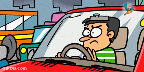 Busy Street With Cars Buses And Ambulance Sign GIF