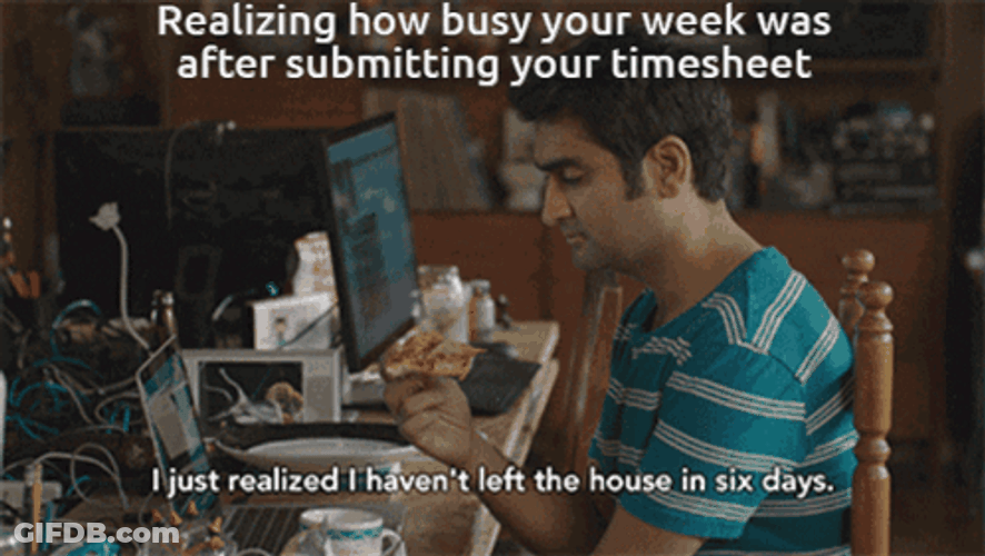 Busy Week With Timecard GIF