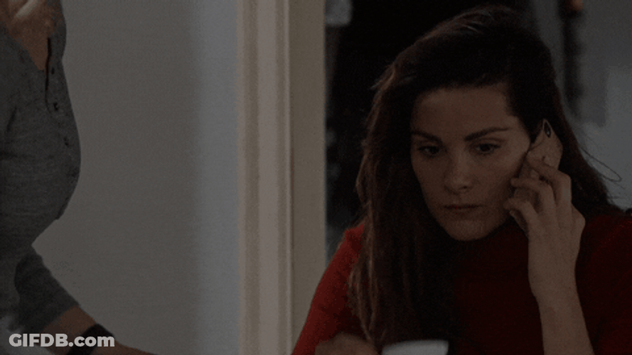 Busy Woman Drinking Hot Espresso GIF