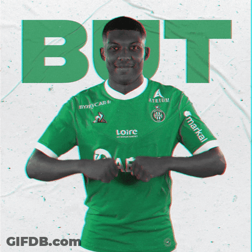 But AS Saint Etienne Fist Bump GIF