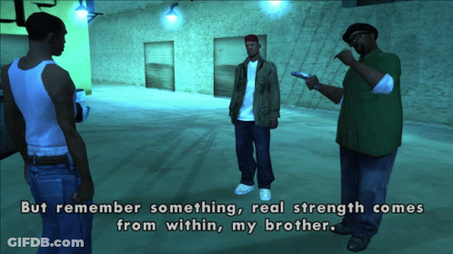 But Remember Something Real Strength Comes From Within My Brother Video Game Screenshot GIF