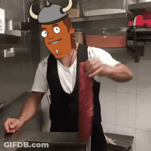 Butcher Slaps Red Meat GIF