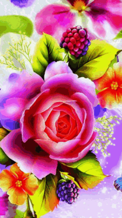 Butterflies And Flowers Wallpaper Series GIF