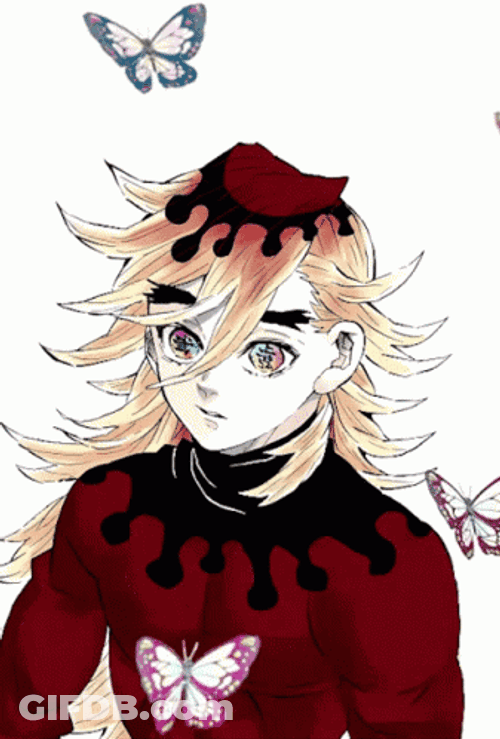 Butterflies Around Red Douma GIF