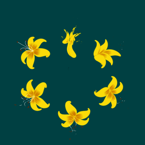 Butterflies Flowers Circle Loop GIF