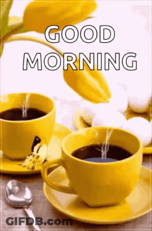 Butterfly Coffee Good Morning GIF