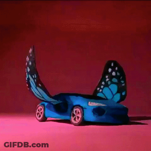 Butterfly Doors Car Art GIF