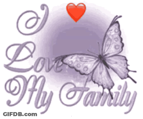 Butterfly With Love My Family GIF