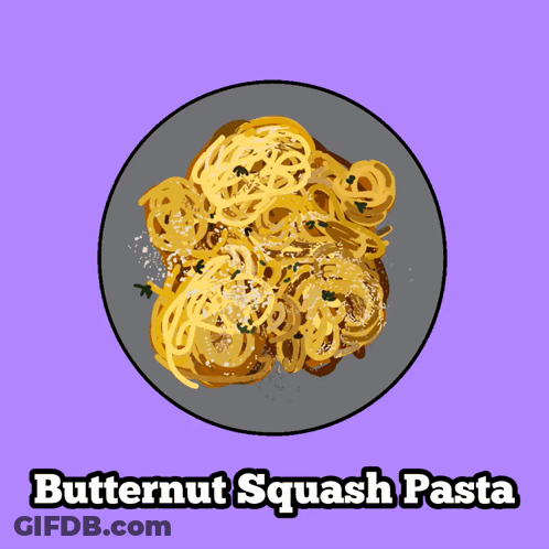 Butternut Squash Pasta Drawing GIF