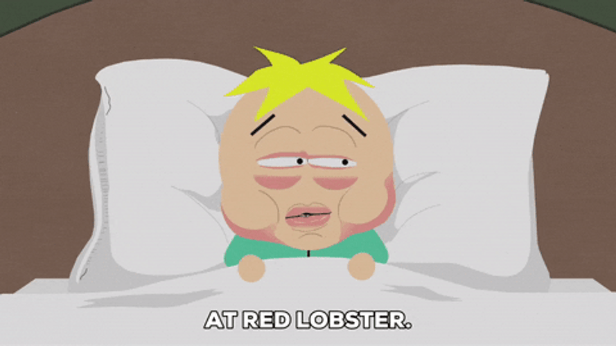 Butters Allergic To Red Lobster GIF