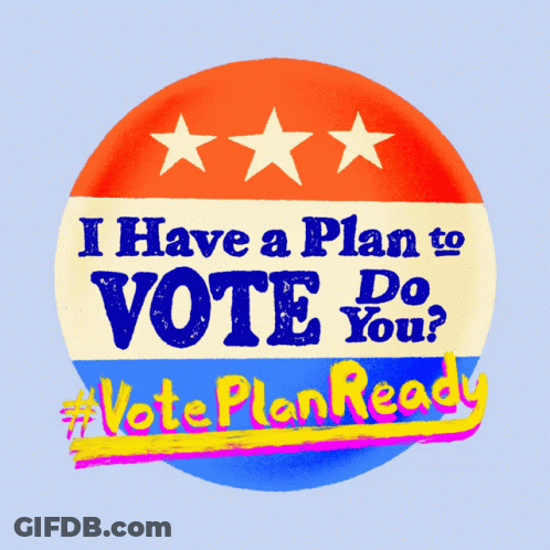 Button I Have Plan To Vote Do You GIF