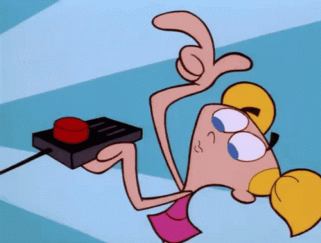 Button Push Deedee Dexter's Lab GIF