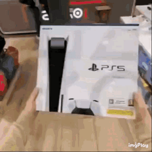 Buying PS5 Reverse Card Fight GIF