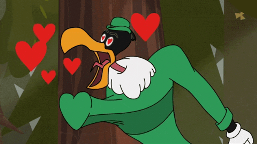 Buzz Buzzard Inlove Woody Woodpecker Laugh GIF