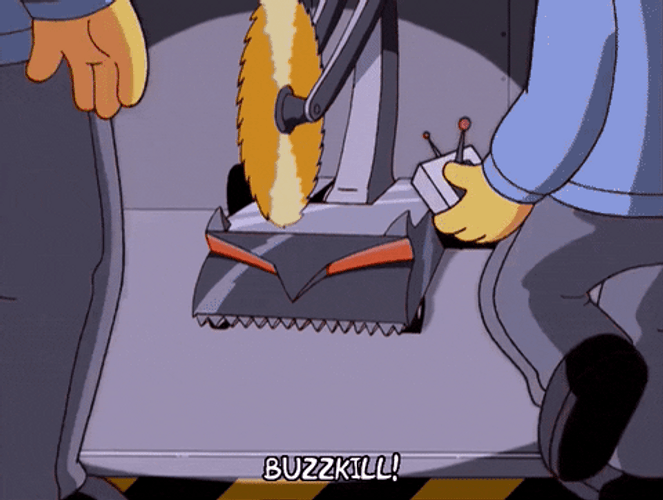Buzz Kill Animated Spinning Saw Blade GIF