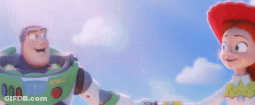 Buzz Lightyear And Jessie Holding Hands GIF