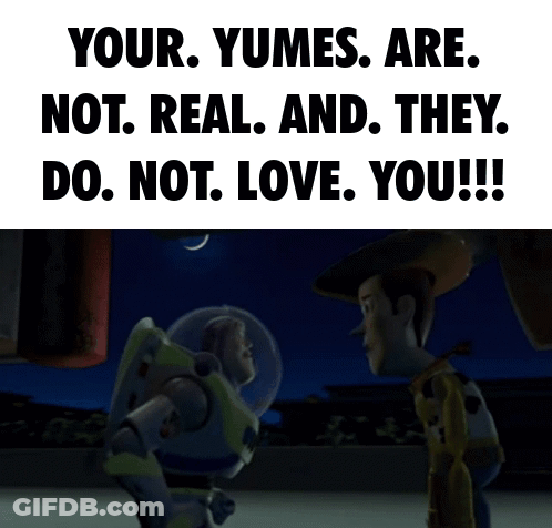 Buzz Lightyear And Woody From Toy Story Standing At Night GIF