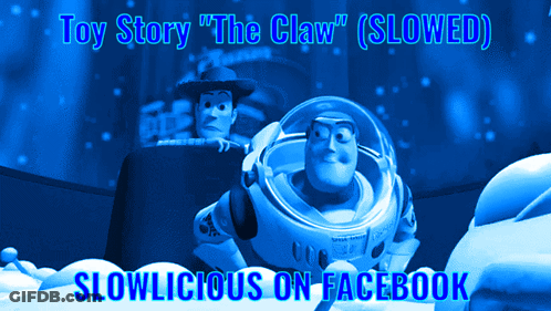 Buzz Lightyear And Woody On Blue Background GIF
