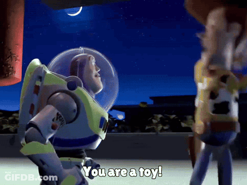Buzz Lightyear And Woody Standing Together GIF