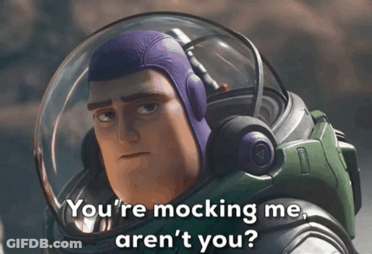 Buzz Lightyear Being Mocked GIF