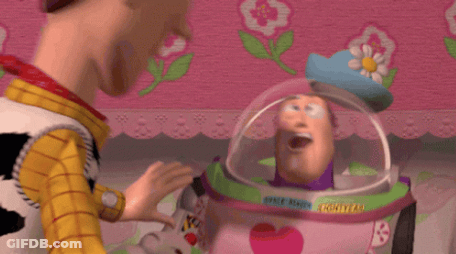 Buzz Lightyear Blue Hat With Flower GIF
