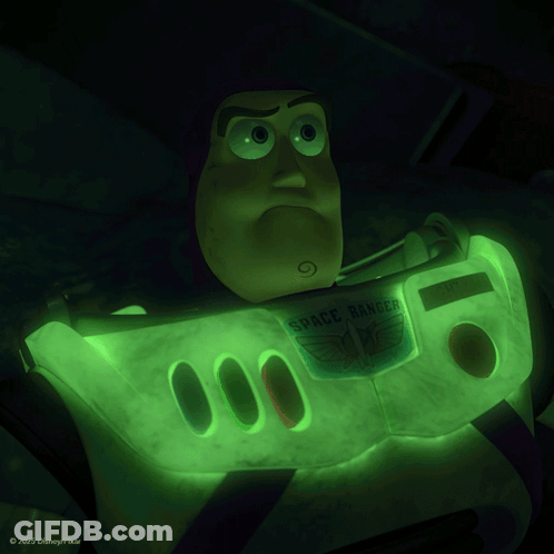 Buzz Lightyear Glowing In The Dark Wasn't Me GIF