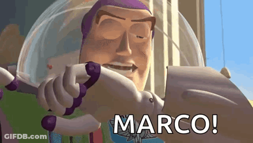 Buzz Lightyear Holding Paper Saying Marco GIF