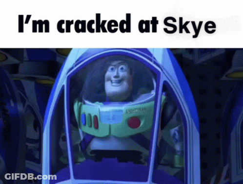 Buzz Lightyear In Spaceship Saying I'm Cracked At Skye GIF
