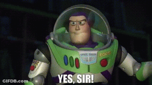 Buzz Lightyear Saying Yes Sir GIF