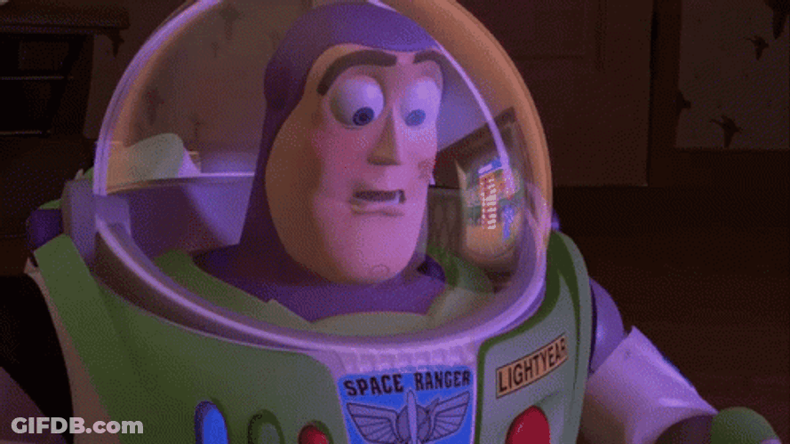 Buzz Lightyear Shocked And Concerned GIF