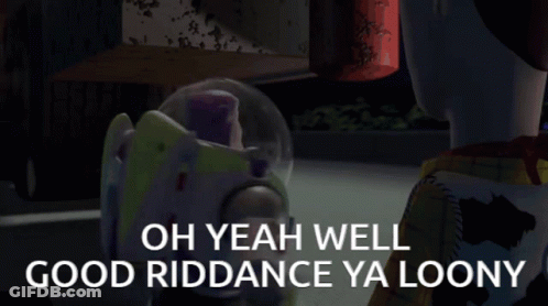 Buzz Lightyear Standing Next To Woody GIF