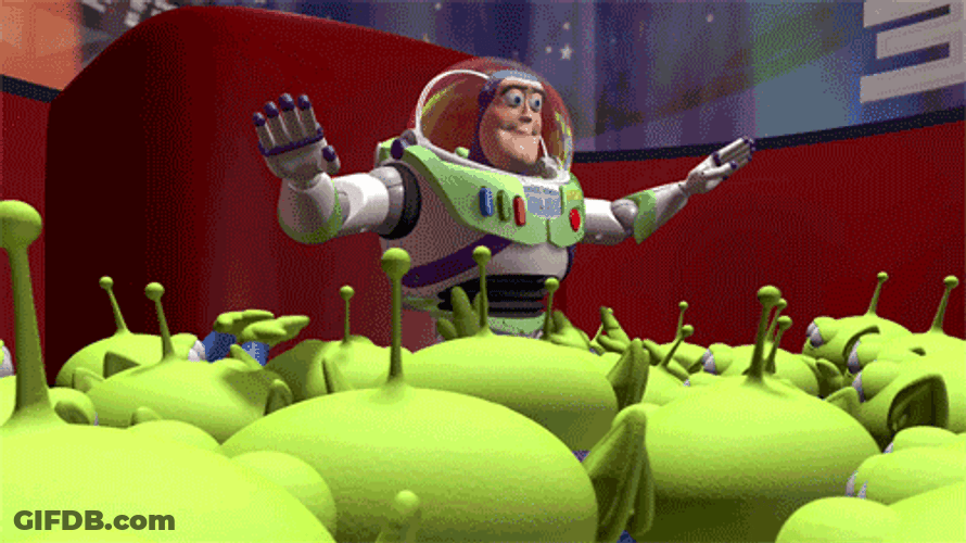 Buzz Lightyear Taking Leadership Position In Toy Story GIF