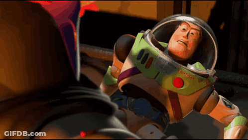 Buzz Lightyear With Red Button GIF