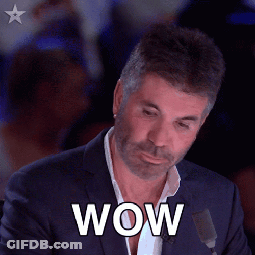 Bwahaha Sarcastic Wow Simon Cowell GIF