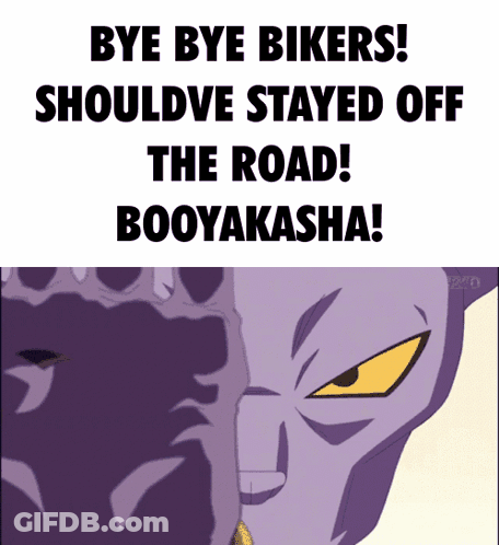 Bye Bye Bikers Shouldve Stayed Off The Road Booyakasha GIF