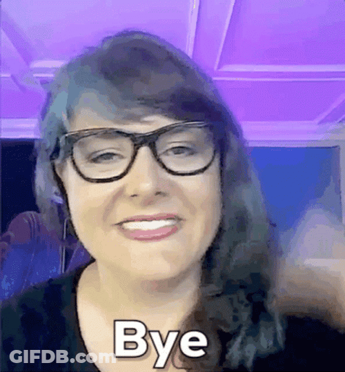 Bye Bye Bye Lady Wearing Black Eyeglasses GIF