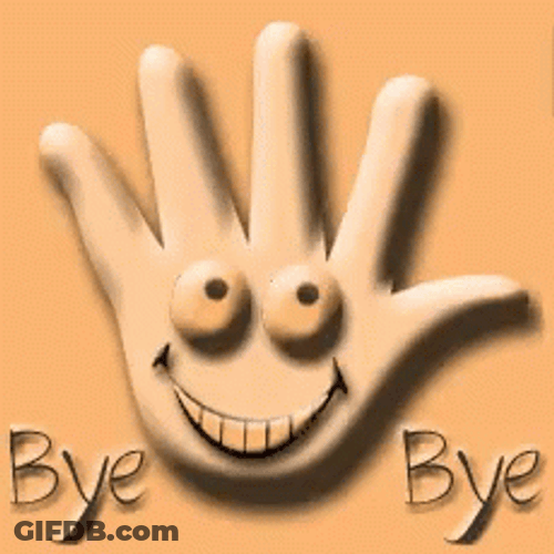 Bye Bye Bye Wobbly Eyes Animated Palm GIF