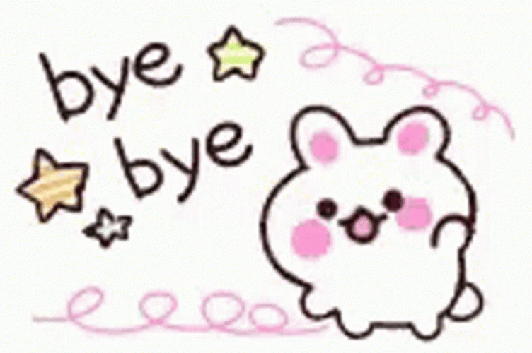 Bye Bye Cute Sticker Wink GIF