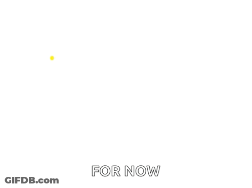 Bye For Now Text In Yellow GIF