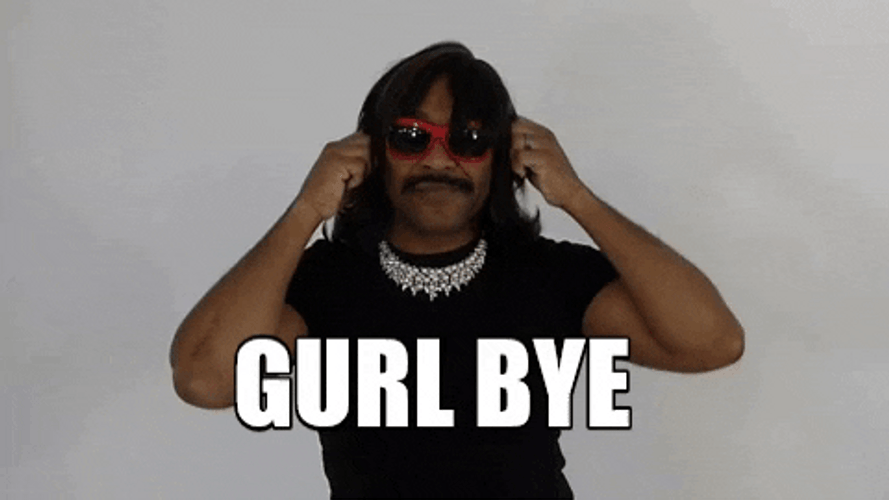 Bye Girl Touching Hair GIF