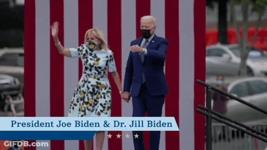 Bye Joe And Jill Biden Waving GIF