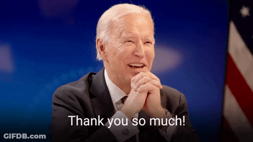 Bye Joe Biden Praying Hands Thanks GIF