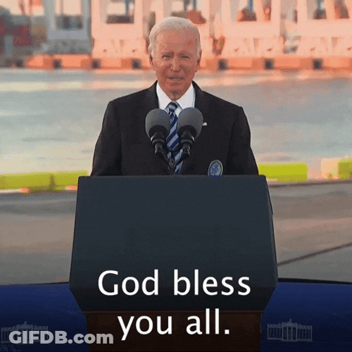 Bye Joe Biden Speech God Bless GIF