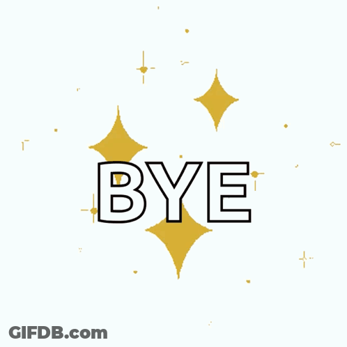 Bye Surrounded By Gold Stars GIF