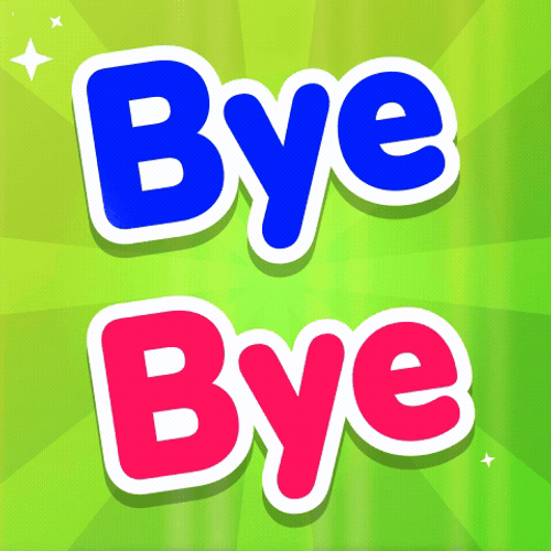 Byeeee Pastel Color Poster GIF