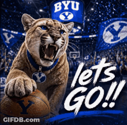 BYU Basketball Team Advertisement GIF